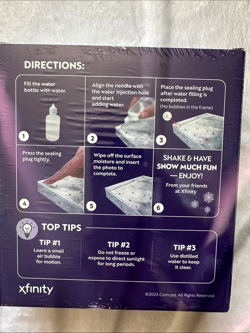 Party Snow Globe Frame Instructions